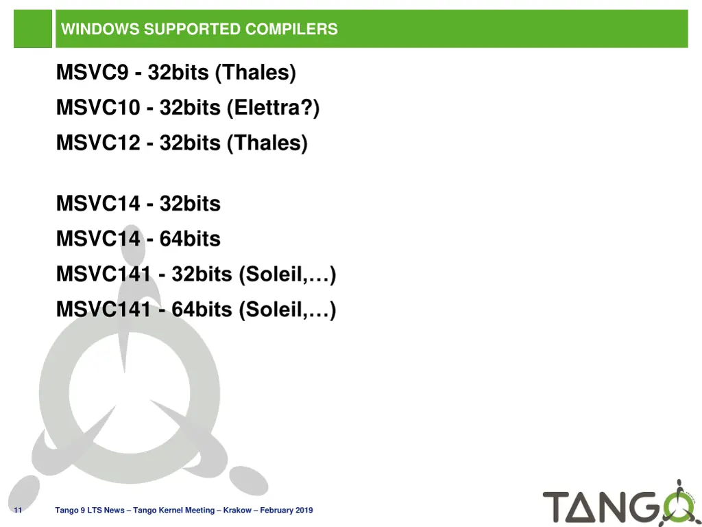 windows supported compilers