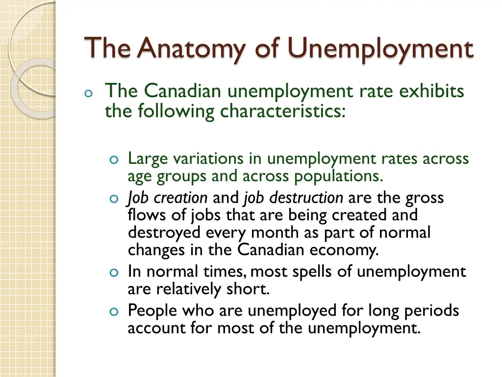 the anatomy of unemployment