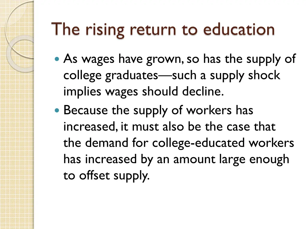 the rising return to education 2