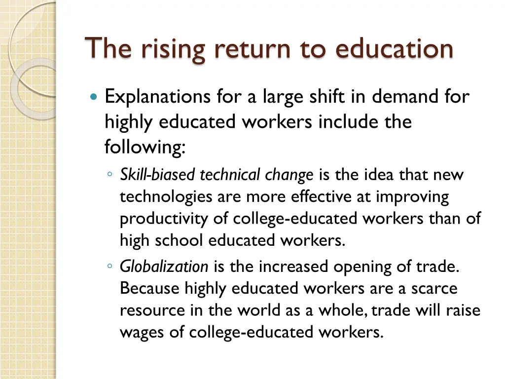 the rising return to education 3