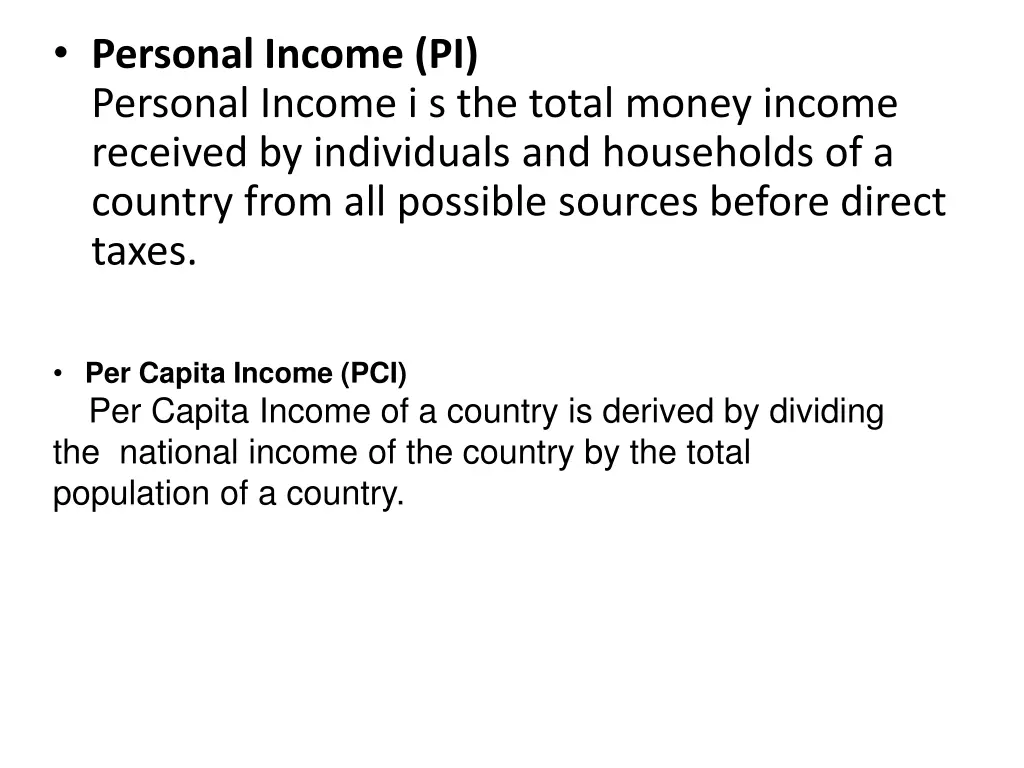 personal income pi personal income i s the total