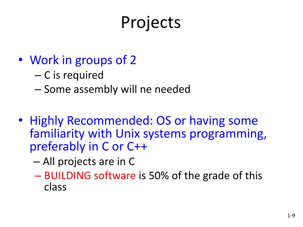 projects