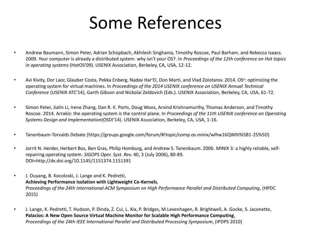 some references
