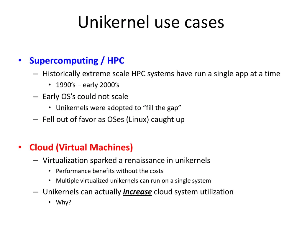 unikernel use cases