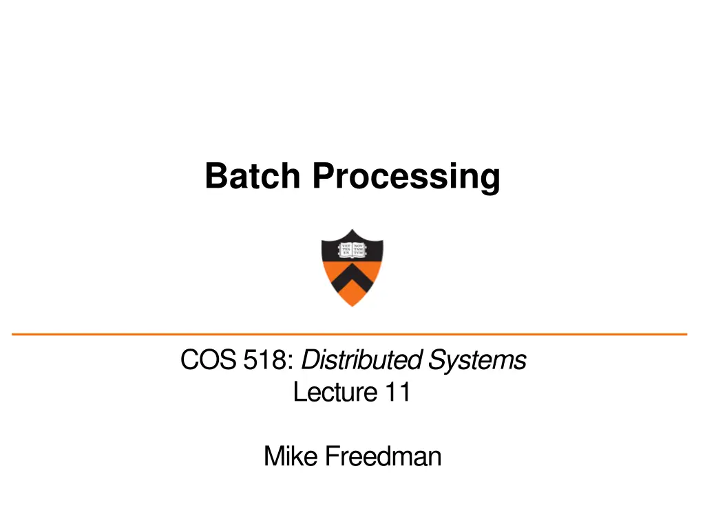 batch processing