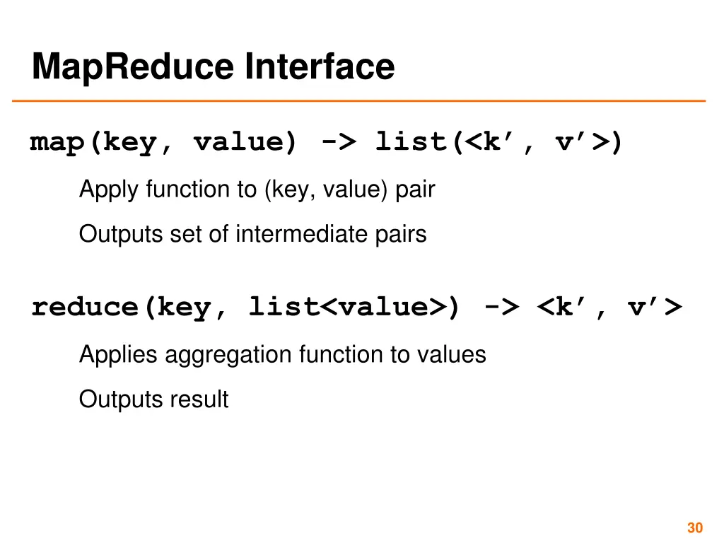 mapreduce interface