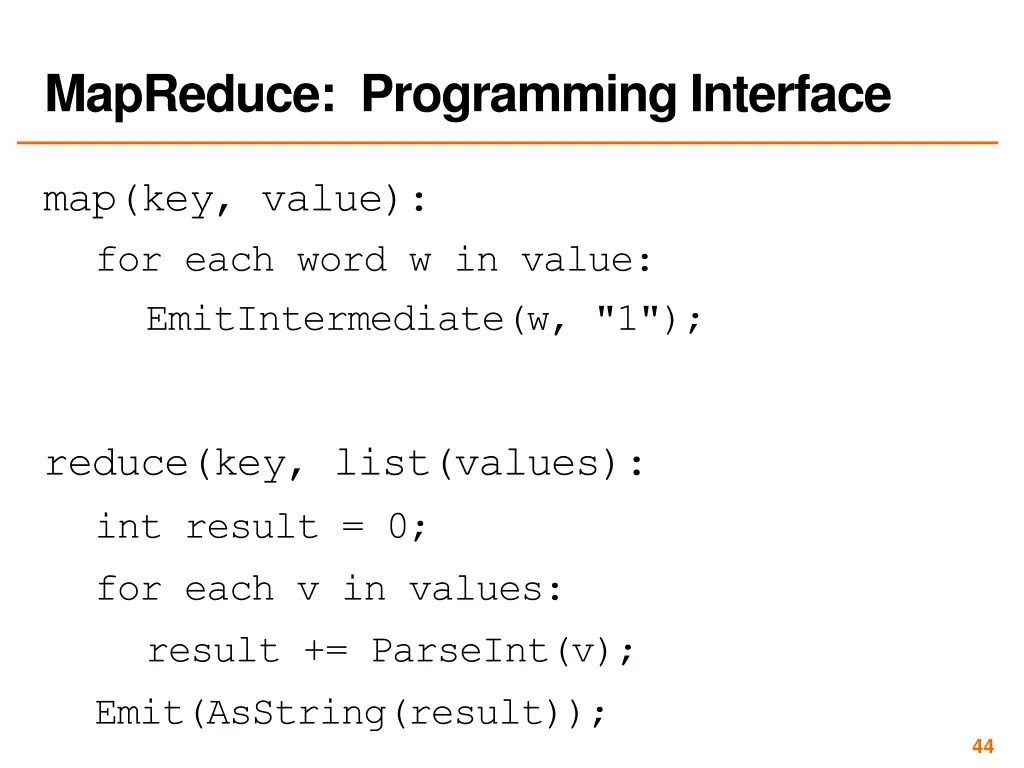 mapreduce programming interface 1