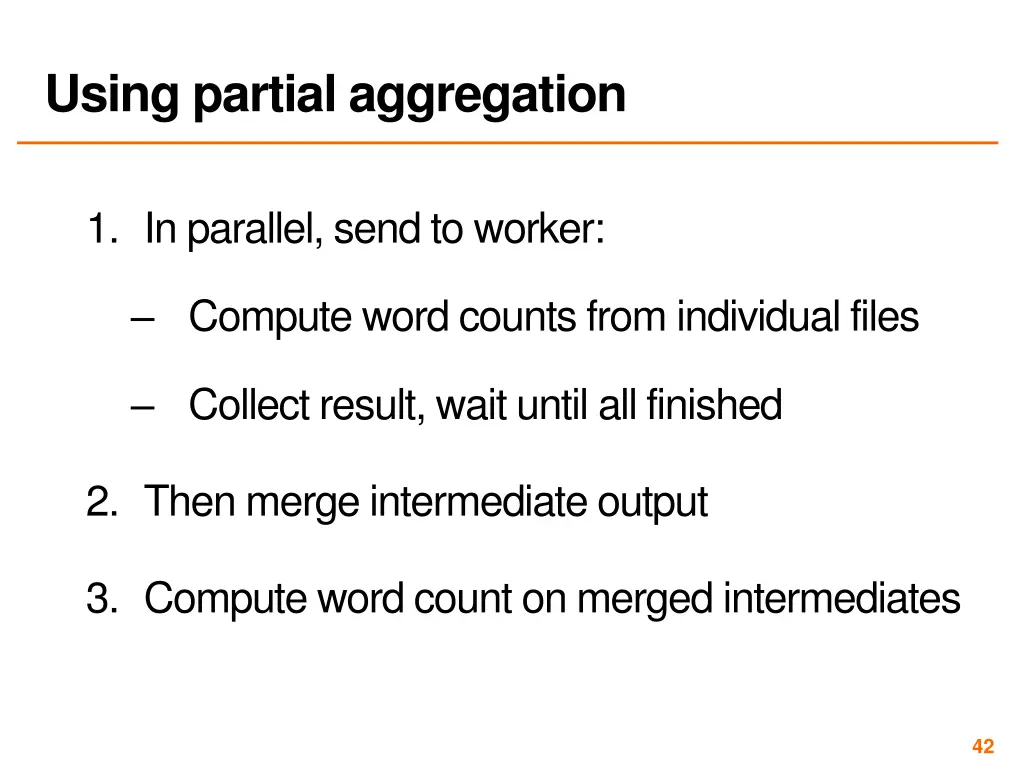 using partial aggregation 1