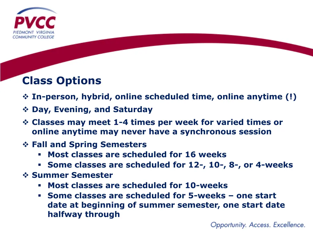 class options