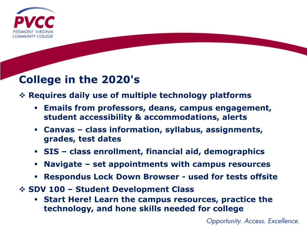 college in the 2020 s
