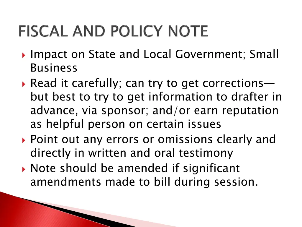 impact on state and local government small