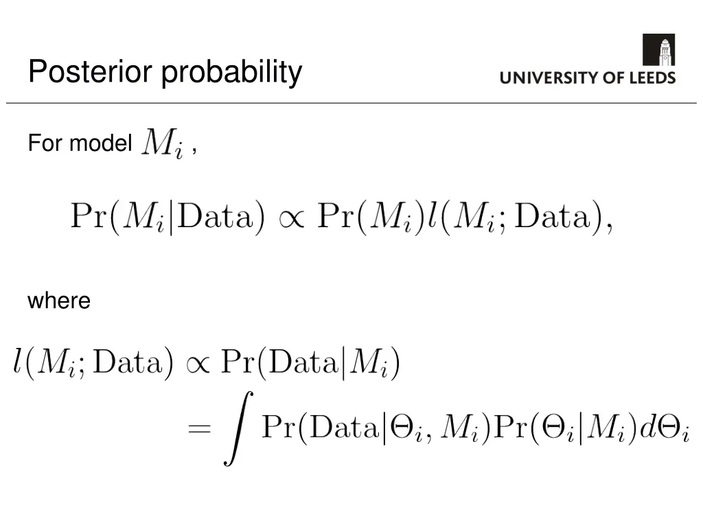 posterior probability 1