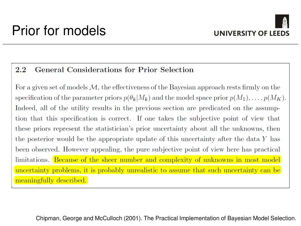 prior for models 3