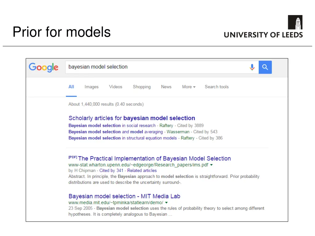prior for models
