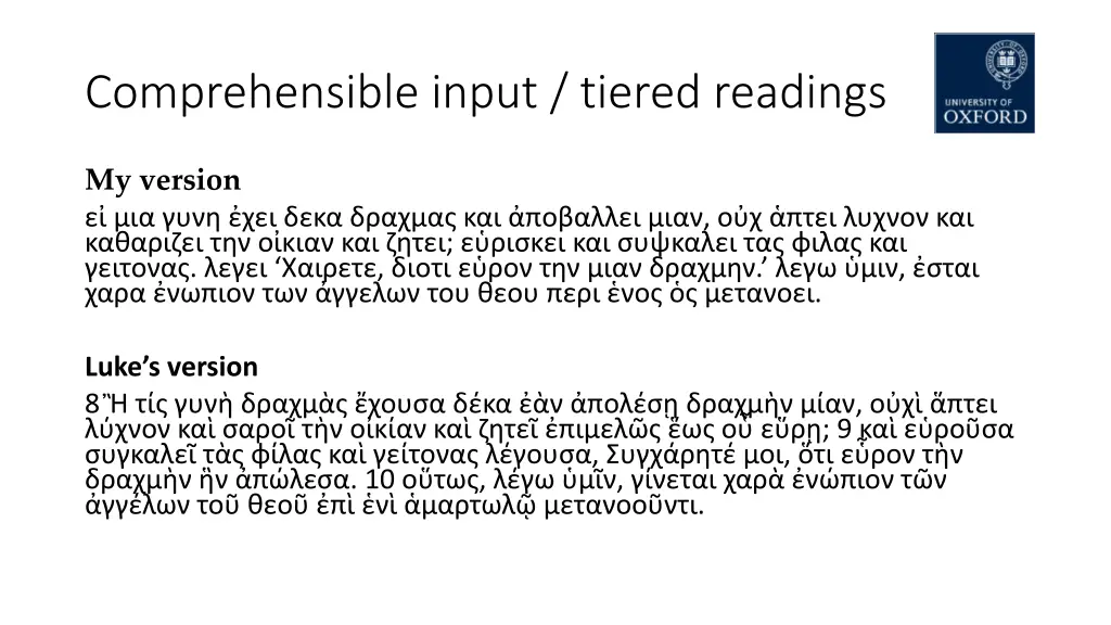 comprehensible input tiered readings