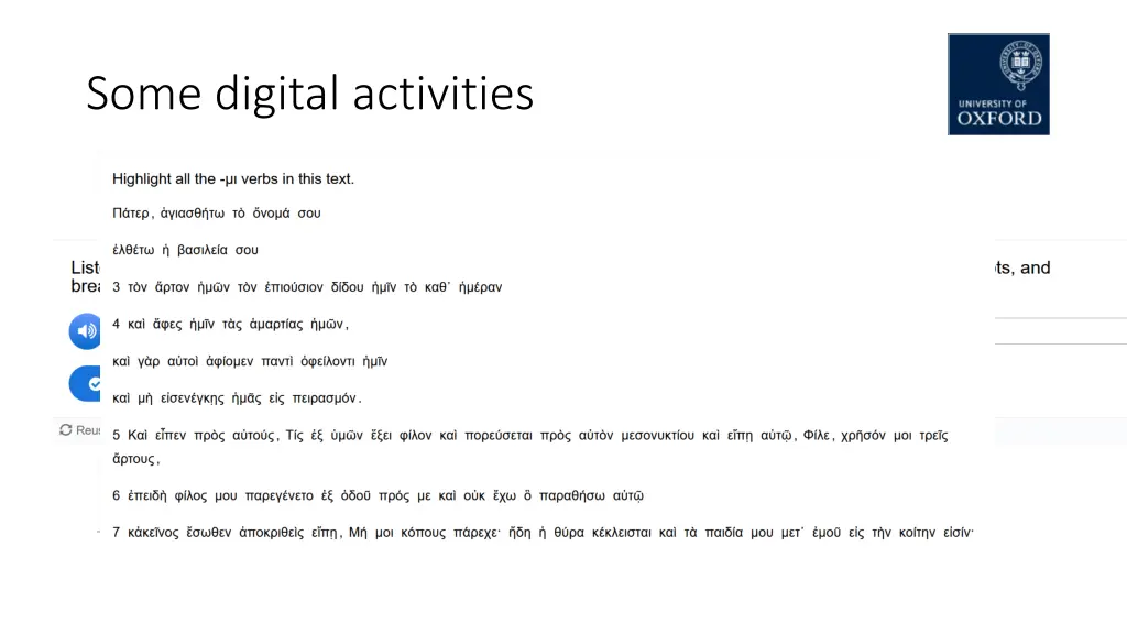 some digital activities