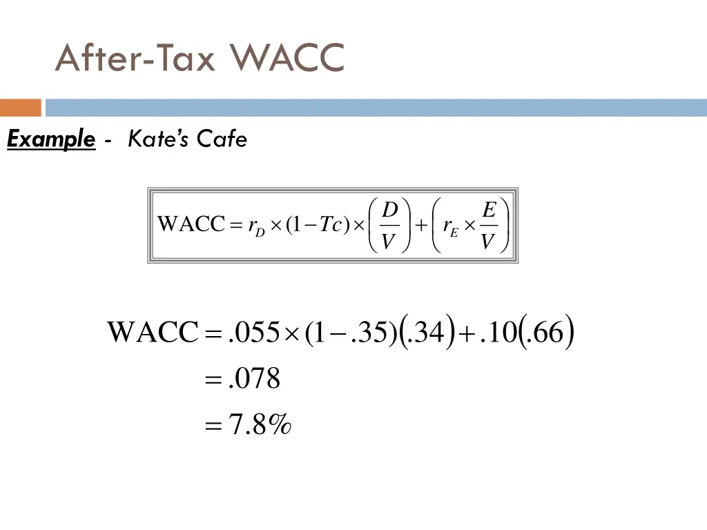 after tax wacc 8