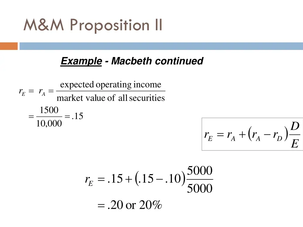 m m proposition ii 1