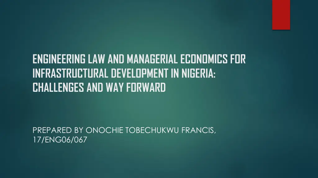 engineering law and managerial economics