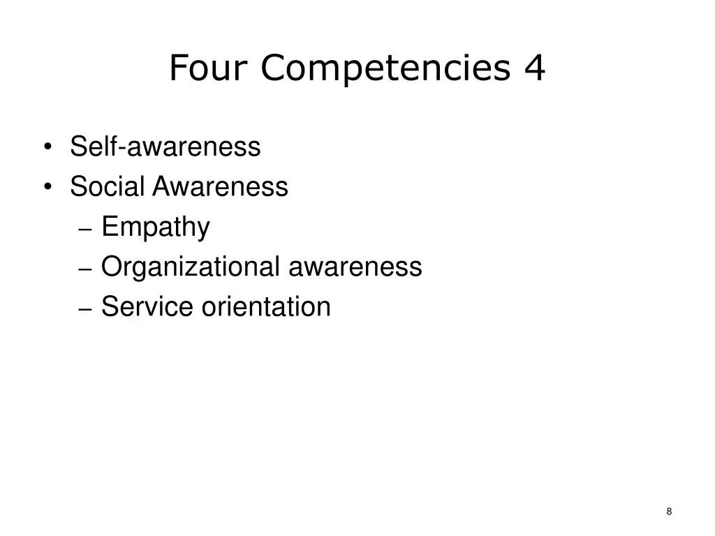 four competencies 4