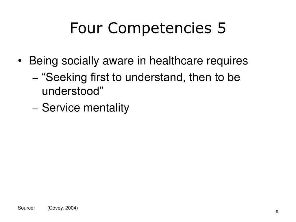 four competencies 5