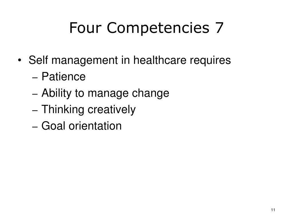 four competencies 7