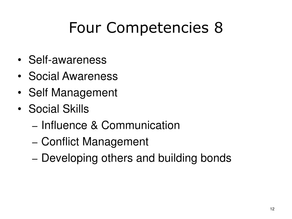 four competencies 8