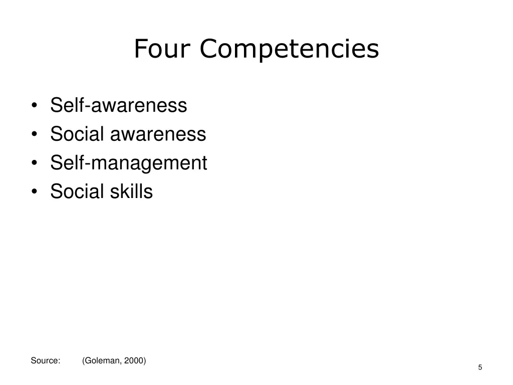 four competencies