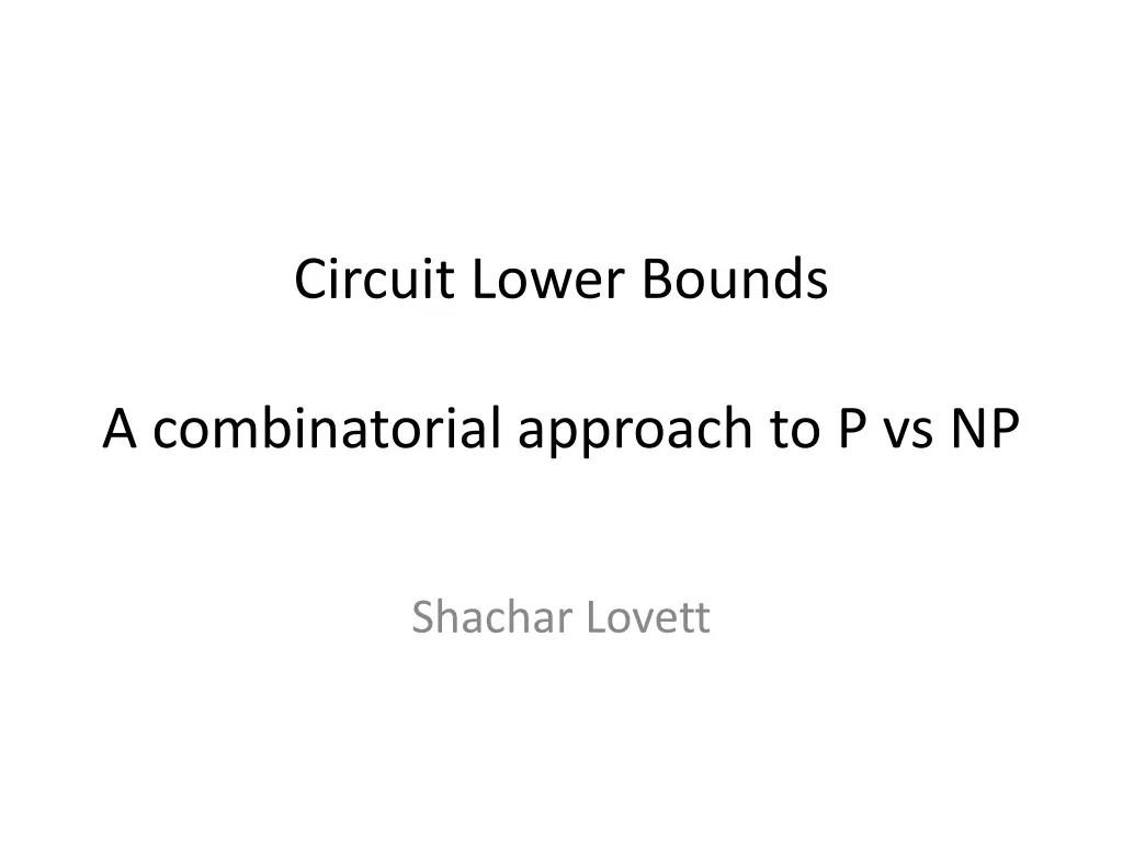 circuit lower bounds