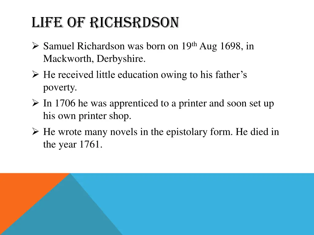 life of richsrdson