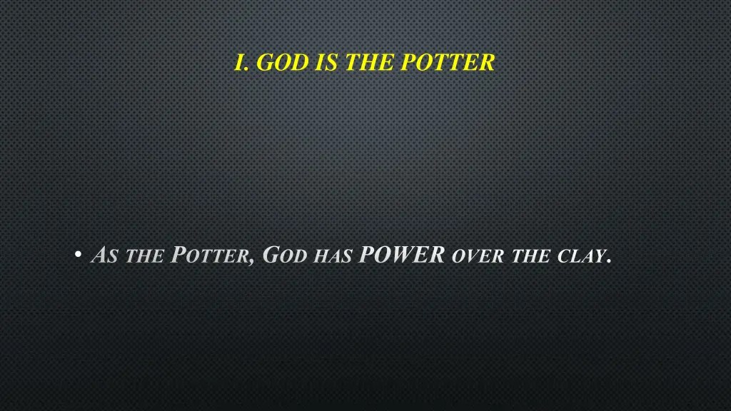 i god is the potter