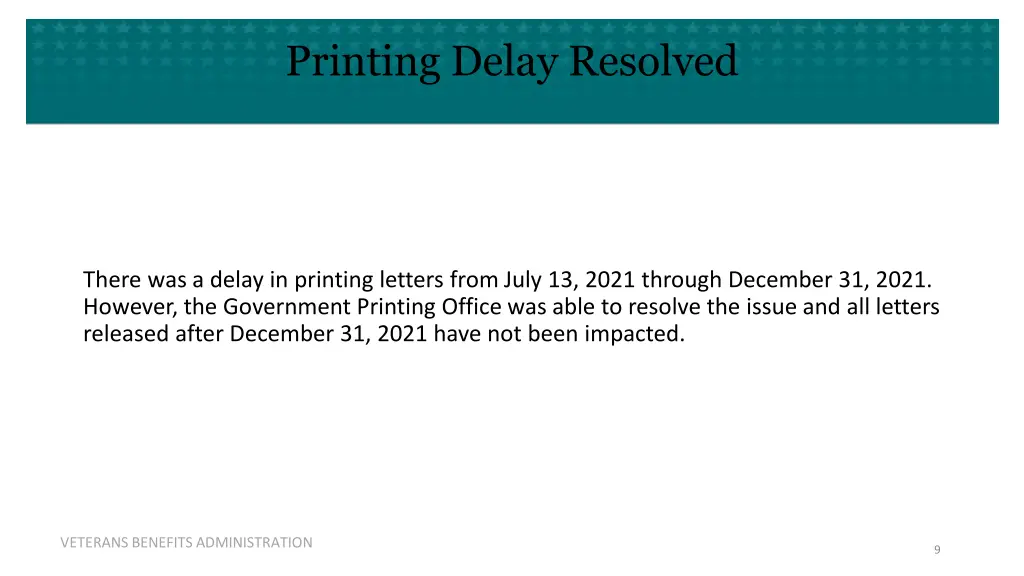 printing delay resolved