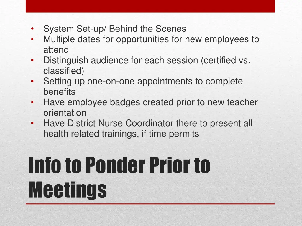 system set up behind the scenes multiple dates