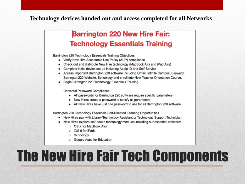 technology devices handed out and access