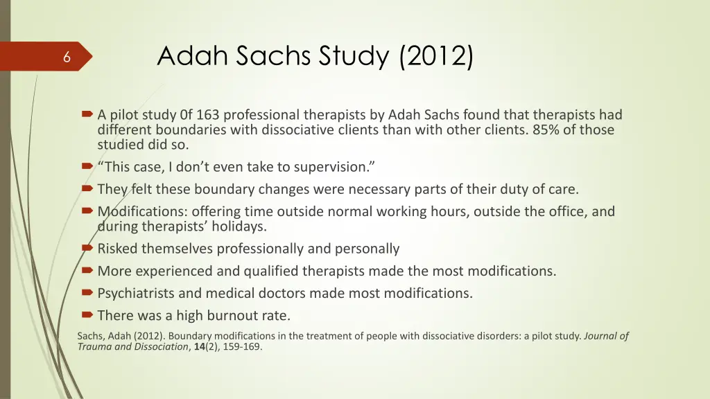 adah sachs study 2012