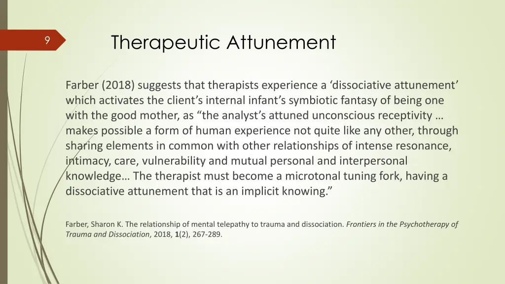 therapeutic attunement
