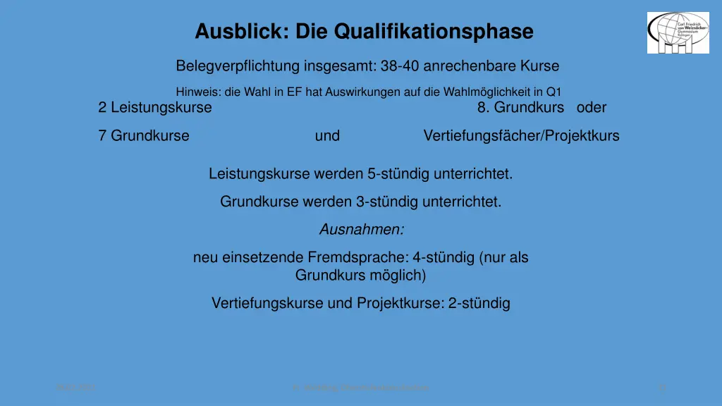ausblick die qualifikationsphase