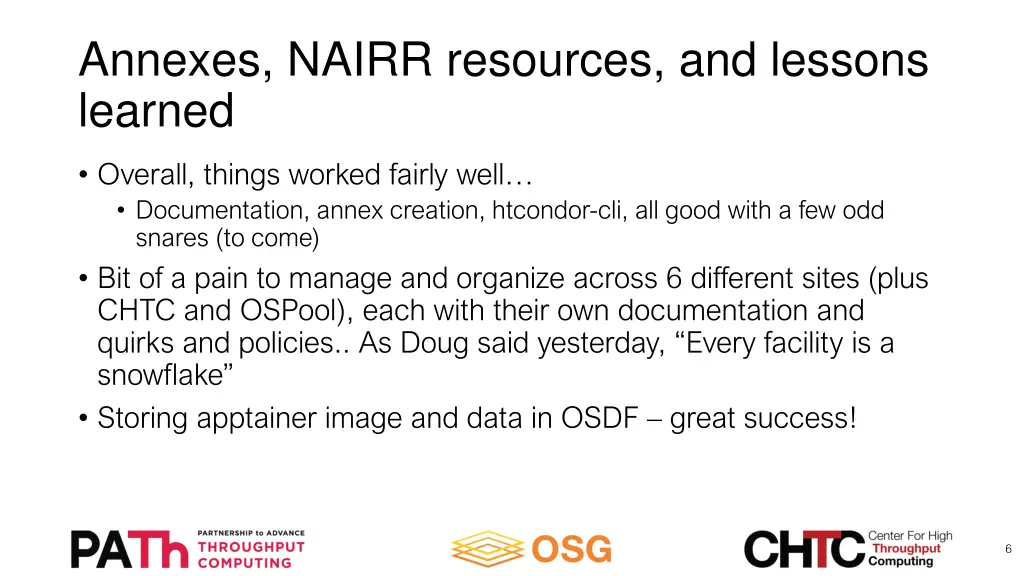 annexes nairr resources and lessons learned