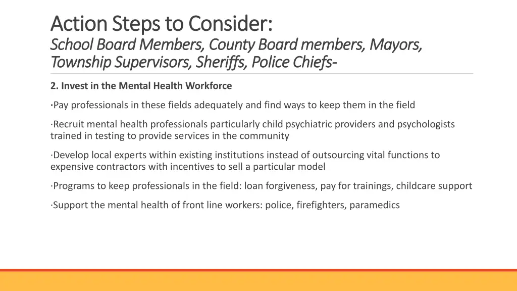 action steps to consider action steps to consider 1