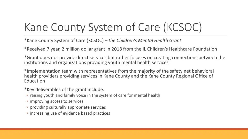 kane county system of care kcsoc