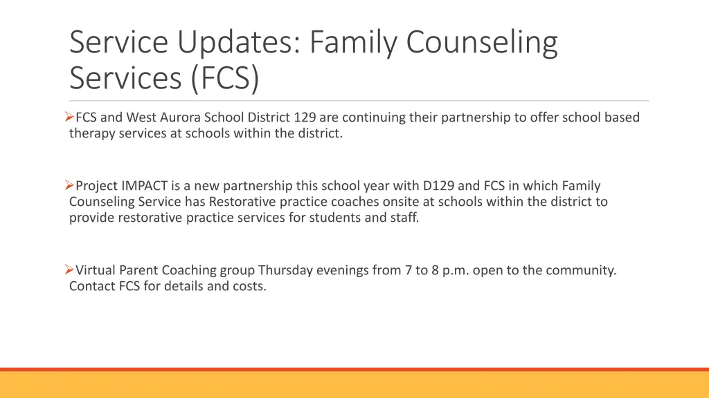 service updates family counseling services fcs