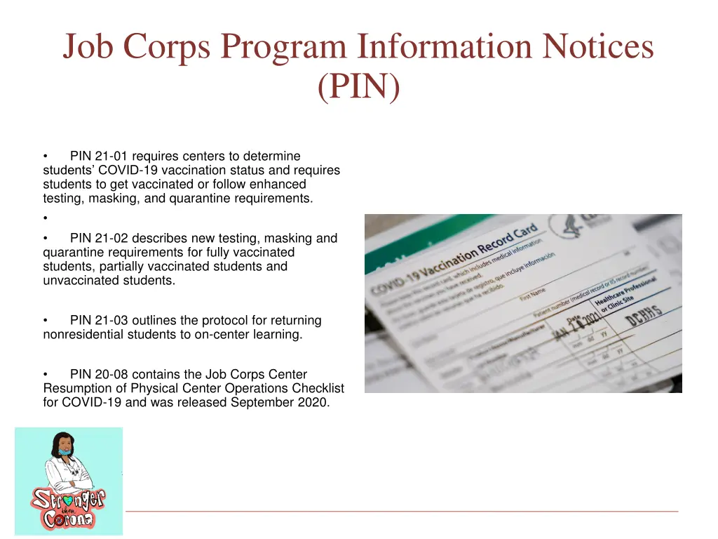 job corps program information notices pin