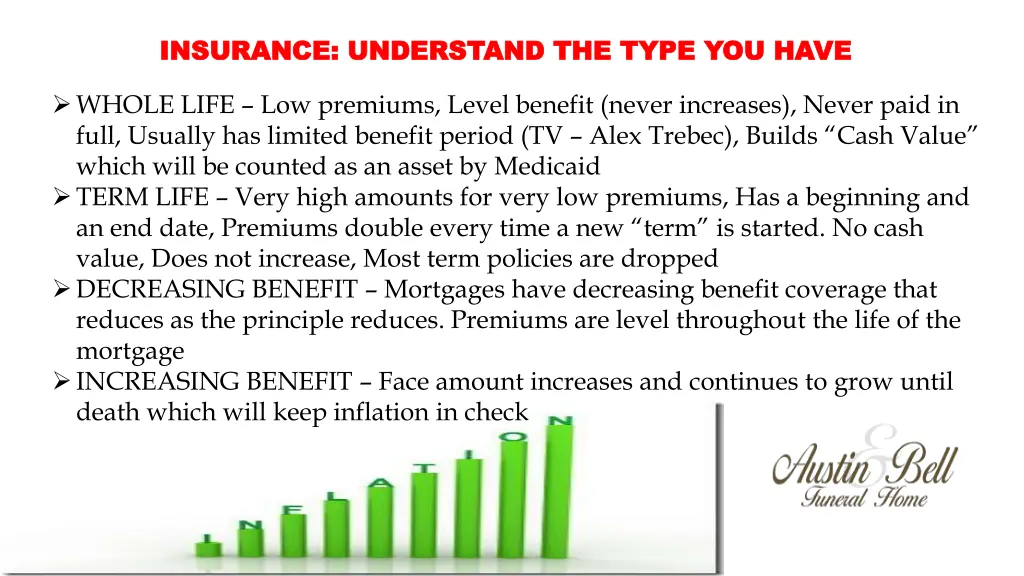 insurance understand the type you have insurance