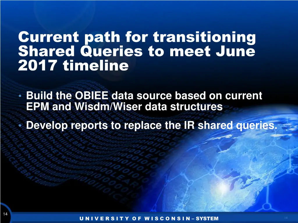 current path for transitioning shared queries