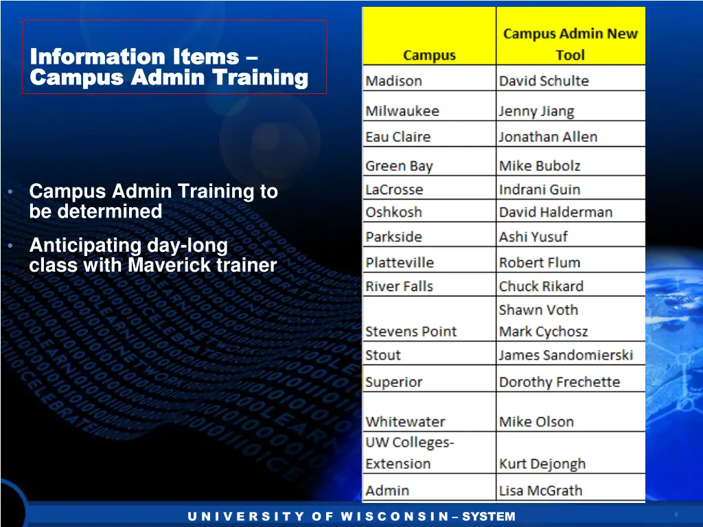 information items information items campus admin