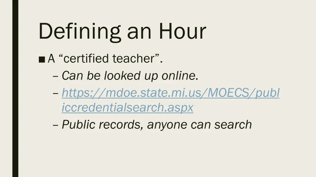 defining an hour 2