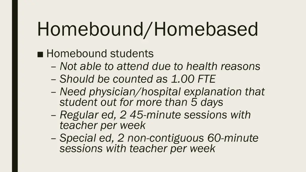homebound homebased