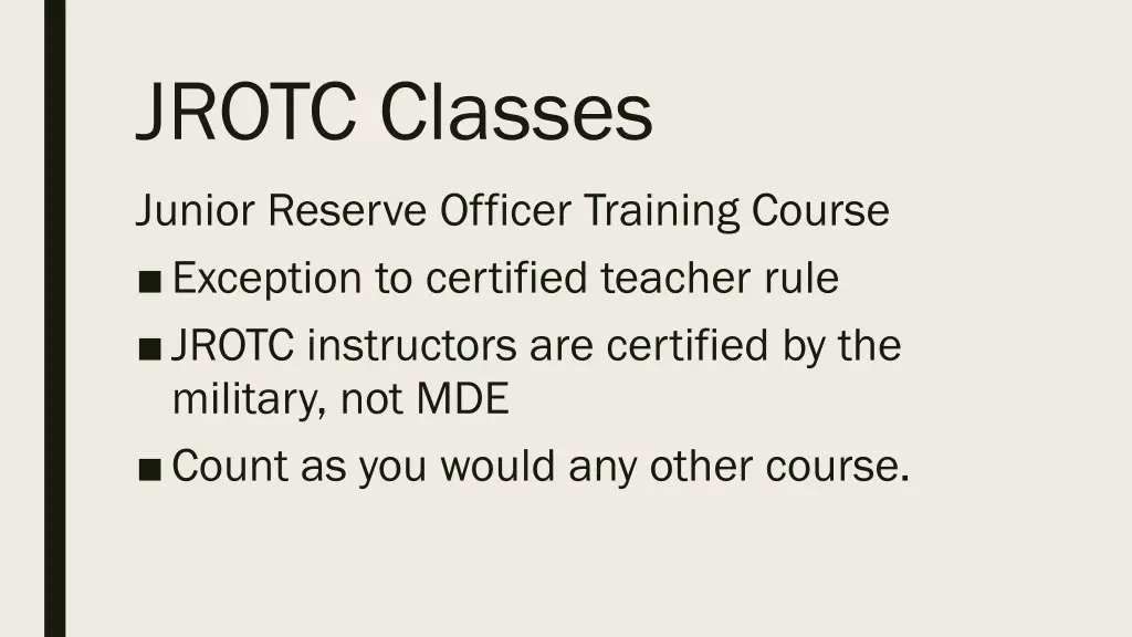 jrotc classes