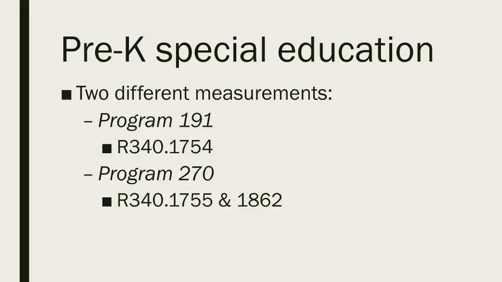 pre k special education