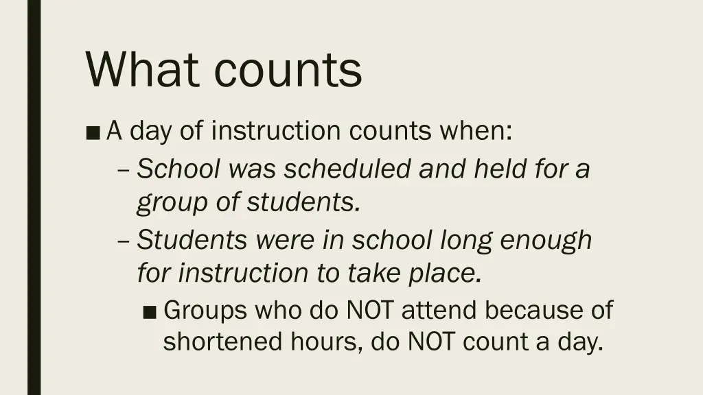 what counts